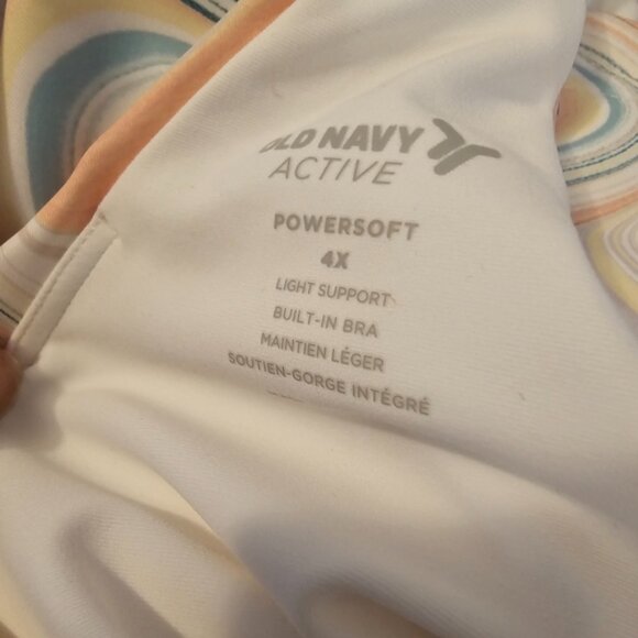 Multi-Coloured Old Navy Women's Light Support PowerSoft Longline Sports Bra - Picture 3 of 7